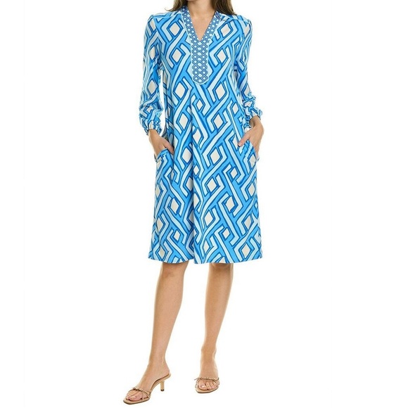 J. McLaughlin Emer Long Sleeve Dress Size M - Picture 1 of 12